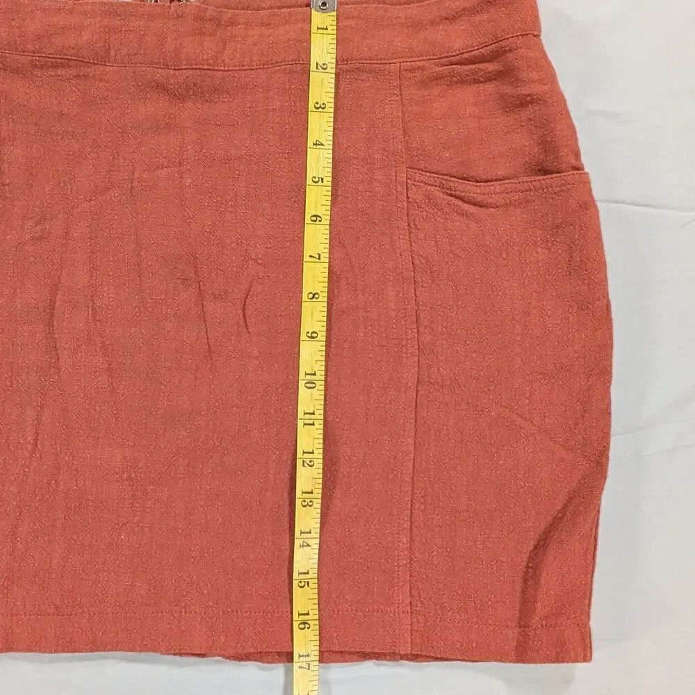 Forever 21+ Womens Rust Color Mini Skirt Sz 1X Boho Festival Retro